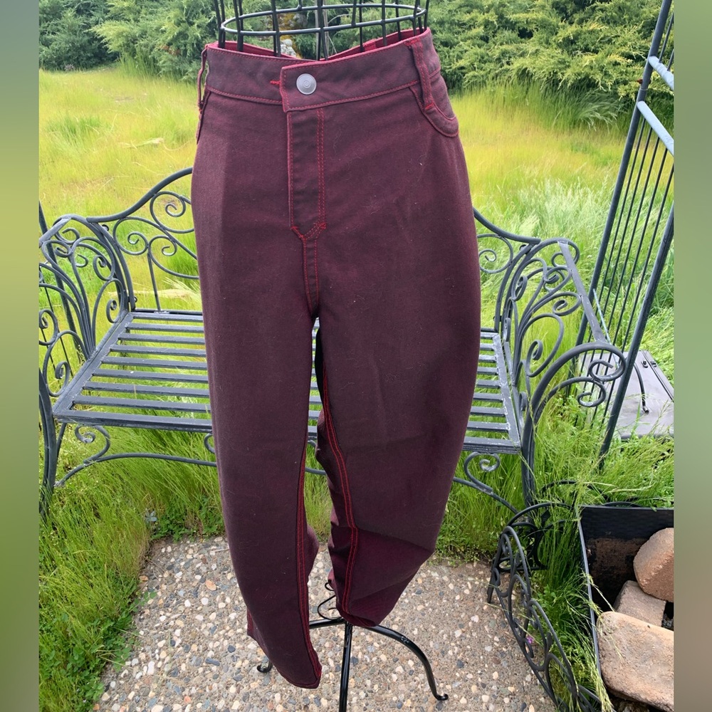 Reversible  classic five picket style boot cut red jeans